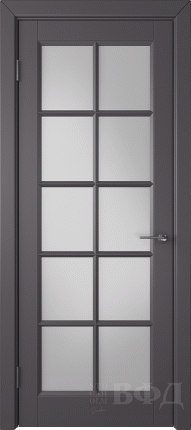 Межкомнатная дверь эмаль VFD Гланта, остеклённая, графит 900x2000