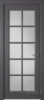 Межкомнатная дверь VFD Гланта, остеклённая, графит