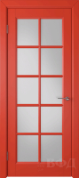 Межкомнатная дверь VFD Гланта, остеклённая красный