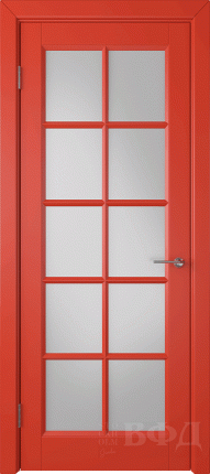 Межкомнатная дверь эмаль VFD Гланта, остеклённая красный