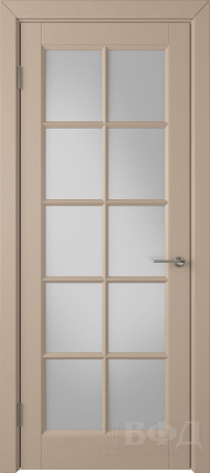 Межкомнатная дверь эмаль VFD Гланта, остеклённая, латте 900x2000