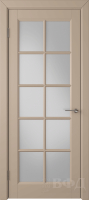 Межкомнатная дверь эмаль VFD Гланта, остеклённая, латте