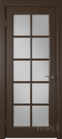 Межкомнатная дверь эмаль VFD Гланта, остеклённая, шоколад