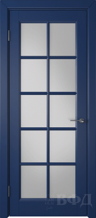 Межкомнатная дверь VFD Гланта, остеклённая, синий