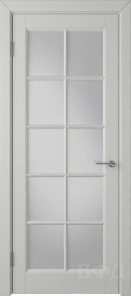 Межкомнатная дверь VFD Гланта 57ДО02, остеклённая, Cotton светло-серый