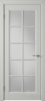 Межкомнатная дверь эмаль VFD Гланта 57ДО02, остеклённая, Cotton светло-серый