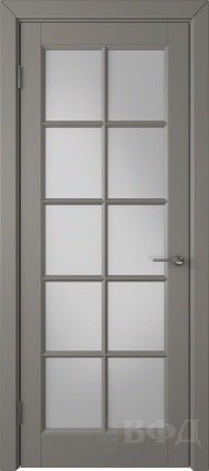 Межкомнатная дверь эмаль VFD Гланта, остеклённая, темно-серый