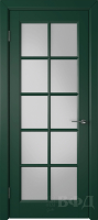 Межкомнатная дверь VFD Гланта, остеклённая, зеленый