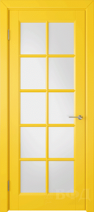 Межкомнатная дверь эмаль VFD Гланта, остеклённая желтый