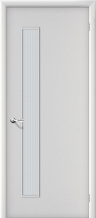 Межкомнатная дверь Гост ПО-1, остекленная, Л-23 белая 900x2000