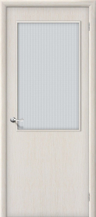 Межкомнатная дверь Гост ПО-2, остекленная, Л-21 беленый дуб