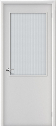Межкомнатная дверь Гост ПО-2, остекленная, Л-23 белая 900x2000
