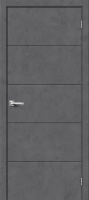 Межкомнатная дверь экошпон Bravo Граффити-1, глухая, Slate Art