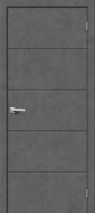 Межкомнатная дверь экошпон Bravo Граффити-1, глухая, Slate Art
