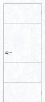 Межкомнатная дверь экошпон Bravo Граффити-1, глухая, Snow Art 900x2000