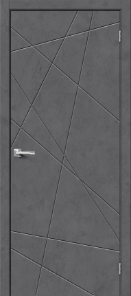 Межкомнатная дверь экошпон Bravo Граффити-5, глухая, Slate Art