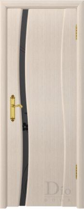 Межкомнатная дверь шпонированная DioDoor Грация-1, остеклённая, беленый дуб