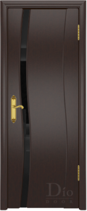 Межкомнатная дверь шпонированная DioDoor Грация-1, остеклённая, венге 900x2000