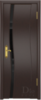 Межкомнатная дверь шпонированная DioDoor Грация-1, остеклённая, венге