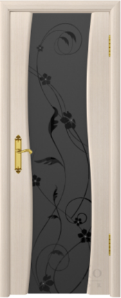 Межкомнатная дверь Грация-3, остеклённая, беленый дуб