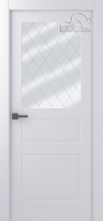 Межкомнатная дверь Инари, остеклённая, белая