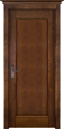 Межкомнатная дверь из массива ольхи М4, глухая, античный орех