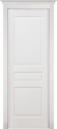 Межкомнатная дверь из массива ольхи Валенсия, глухая, белая эмаль