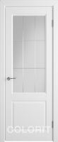 Межкомнатная дверь К-1, остекленная, белый