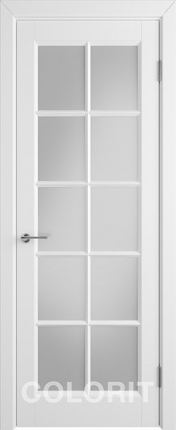 Межкомнатная дверь К-3, остекленная, белый 900x2000