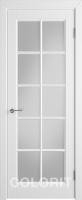 Межкомнатная дверь К-3, остекленная, белый
