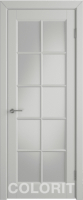 Межкомнатная дверь К-3, остекленная, светло-серый