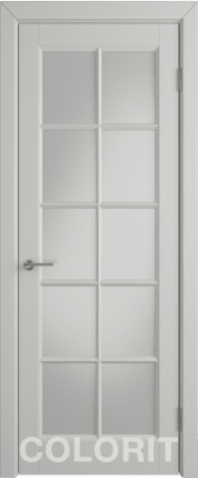 Межкомнатная дверь К-3, остекленная, светло-серый