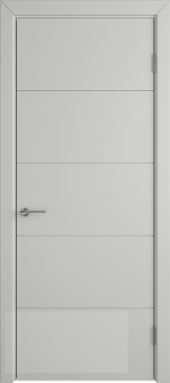 Межкомнатная дверь К-4, глухая, светло-серый 900x2000