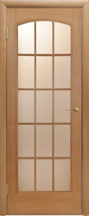 Межкомнатная дверь Капри 3, остеклённая ПОО, дуб светлый