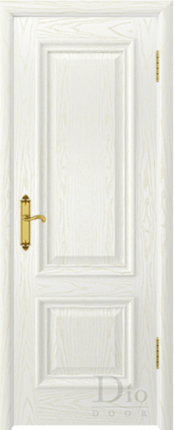 Межкомнатная дверь шпонированная DioDoor Кардинал багет каприз, глухая, ясень белый 900x2000