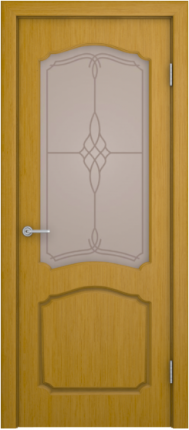 Дверь межкомнатная шпонированная Легенда Каролина, остекленная, дуб 900x2000