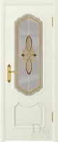 Межкомнатная дверь шпонированная DioDoor Каролина, остеклённая, ясень жасмин