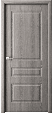 Межкомнатная дверь ПВХ Каскад, глухая, дуб филадельфия грей 900x2000