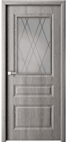 Межкомнатная дверь Каскад, остеклённая, дуб филадельфия грей