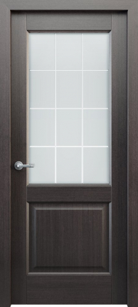 Межкомнатная дверь Классик 102, остеклённая, венге 900x2000