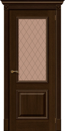 Межкомнатная дверь Классик-13, остеклённая, Golden Oak