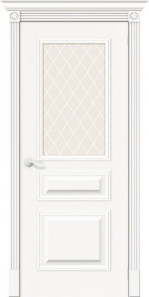 Межкомнатная дверь Классик-15.1, остеклённая, Whitey