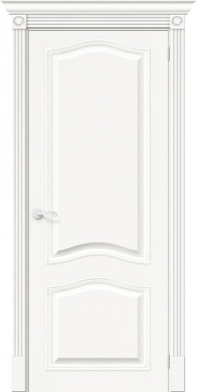 Межкомнатная дверь Классик-54, глухая, Whitey 900x2000
