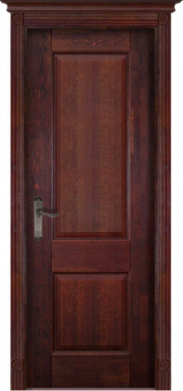 Межкомнатная дверь массив дуба Классика №1, глухая, махагон
