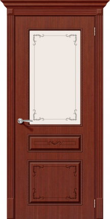 Межкомнатная дверь Классика, остеклённая, макоре 900x2000
