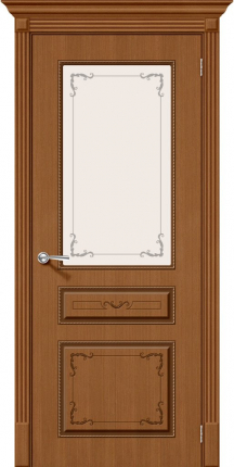 Межкомнатная дверь Классика, остеклённая, орех 900x2000