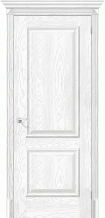 Межкомнатная дверь экошпон Bravo Классик-12, глухая, Silver Ash