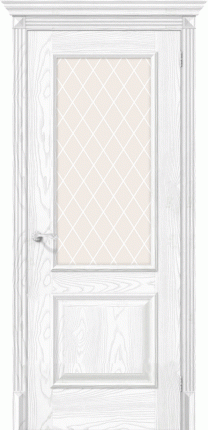 Межкомнатная дверь Классик-13, остеклённая, Silver Ash