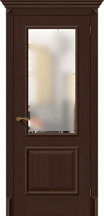 Межкомнатная дверь экошпон Bravo Классико-13, остеклённая, Thermo Oak