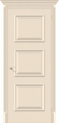 Межкомнатная дверь экошпон Bravo Классико-16, глухая, Ivory